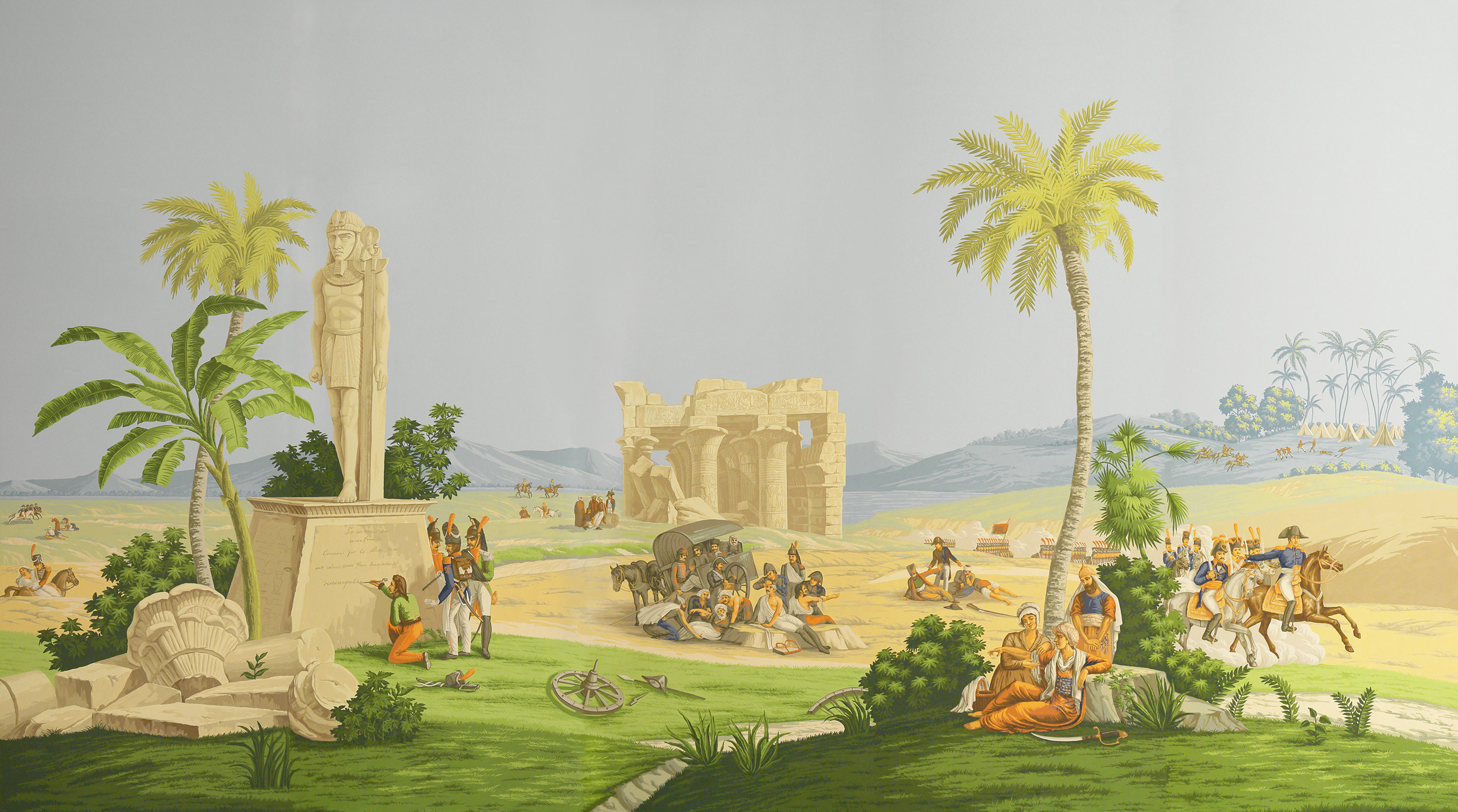 Обои ручная роспись Napoleon's Campaign in Egypt Velay on scenic paper Обои ручная роспись Napoleon's Campaign in Egypt Velay on scenic paper - постер Loft-Concept в Барнауле