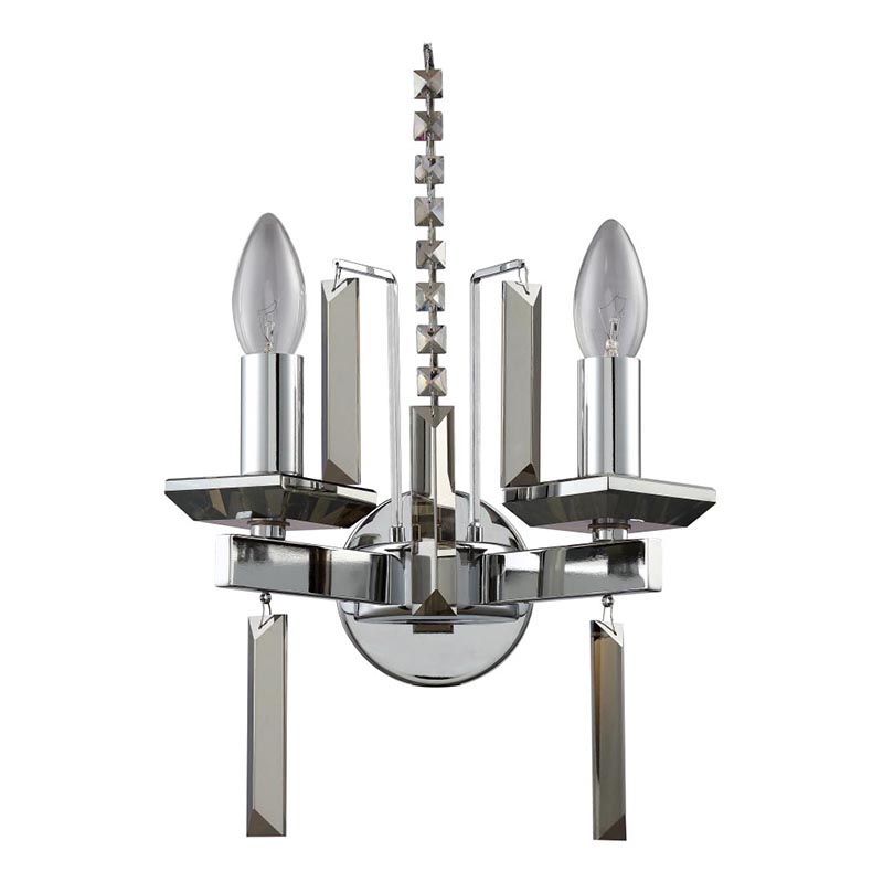Бра Vivien Crystal Chrome Wall Lamp Хром Серый Бра Vivien Crystal Chrome Wall Lamp Хром Серый в Барнауле | Loft Concept