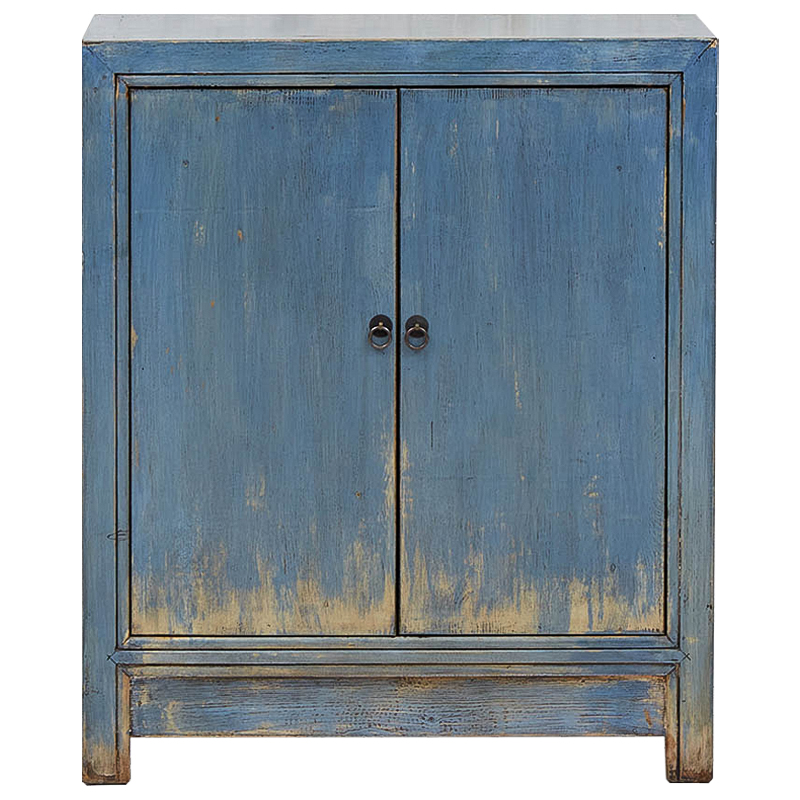Комод голубой Blue Vintage Chest of Drawers Chinese Collection Голубой Бежевый Комод голубой Blue Vintage Chest of Drawers Chinese Collection Голубой Бежевый в Барнауле | Loft Concept