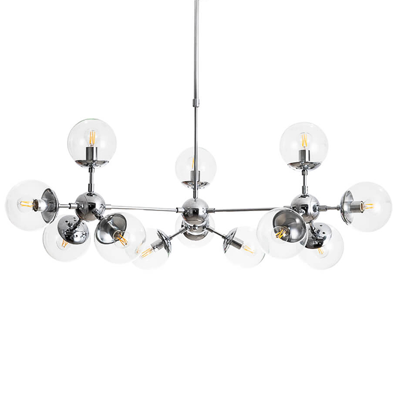 Люстра Modo Chandelier Chrome 12 Хром Прозрачный в Барнауле | Loft Concept 