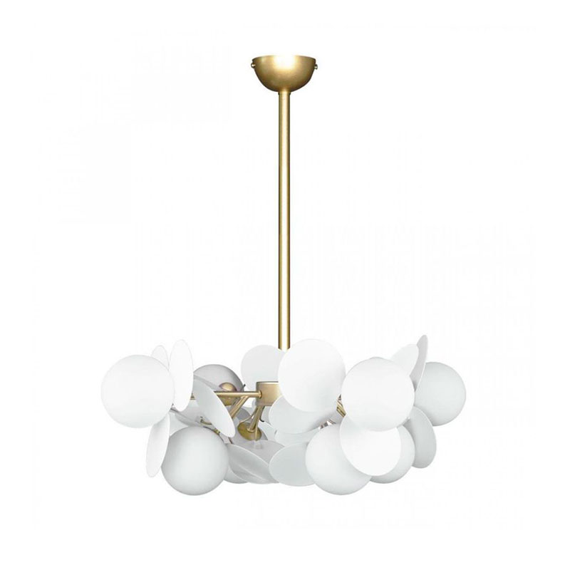 Люстра MATISSE Chandelier White 8 ламп Белый Золотой в Барнауле | Loft Concept 