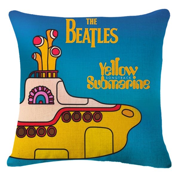 Декоративная подушка Yellow Submarine Желтый Бирюзовый Декоративная подушка Yellow Submarine Желтый Бирюзовый в Барнауле | Loft Concept
