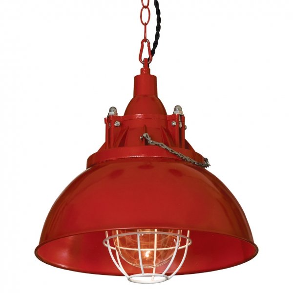 Подвесной светильник Firefighter Helmet Pendant Red Красный Подвесной светильник Firefighter Helmet Pendant Red Красный в Барнауле | Loft Concept