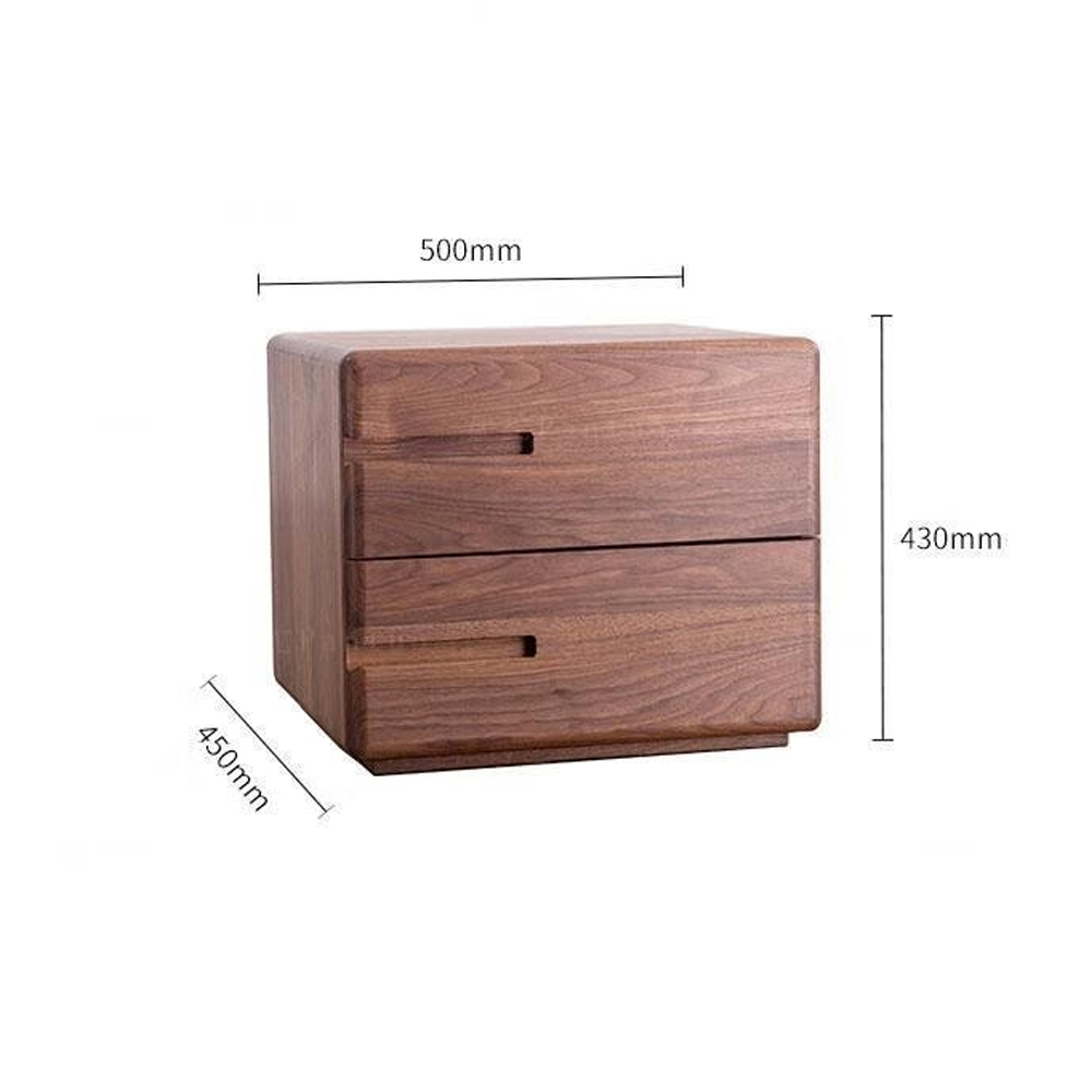 Прикроватный столик деревянный с 2-мя ящиками Moon Walnut Furniture Прикроватный столик деревянный с 2-мя ящиками Moon Walnut Furniture в Барнауле
