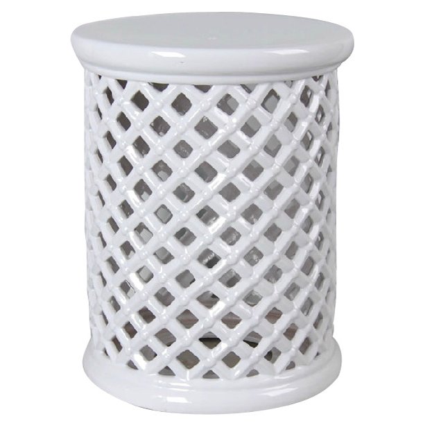 Керамический табурет Romb Garden Stool - White Белый Керамический табурет Romb Garden Stool - White Белый в Барнауле | Loft Concept