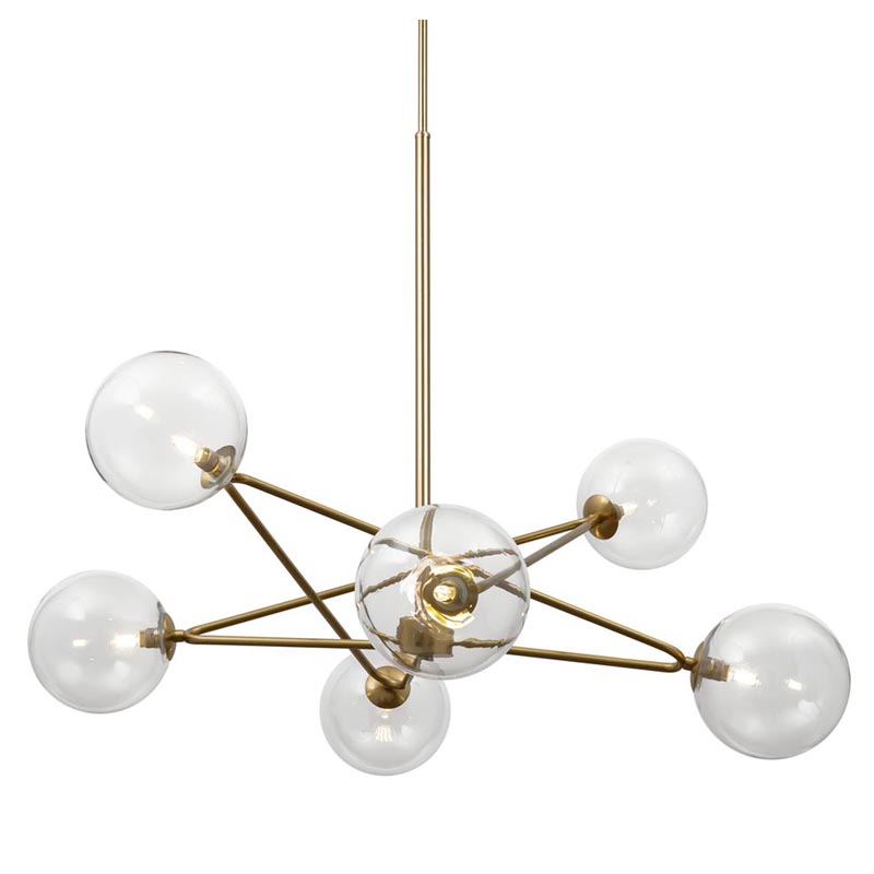 Люстра Chandelier Constellation Orbs Transparent Латунь Прозрачное Стекло Люстра Chandelier Constellation Orbs Transparent Латунь Прозрачное Стекло в Барнауле | Loft Concept