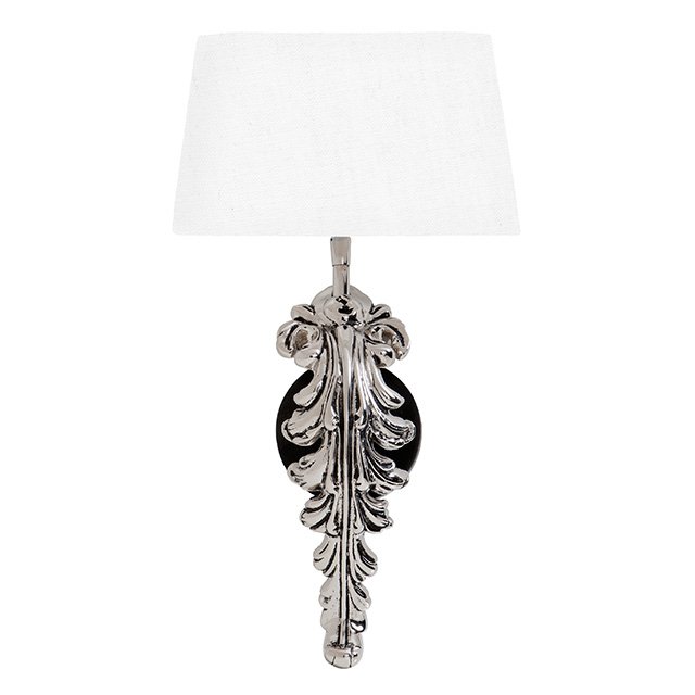 Бра Eichholtz Wall Lamp Beau Site Nickel+White Никель Белый Бра Eichholtz Wall Lamp Beau Site Nickel+White Никель Белый в Барнауле | Loft Concept
