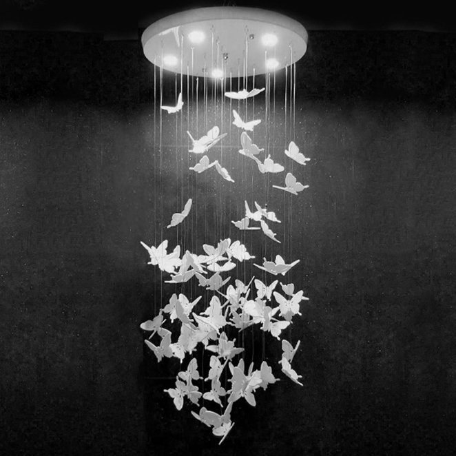 Люстра Night Butterflies Chandelier Белый Люстра Night Butterflies Chandelier Белый в Барнауле | Loft Concept