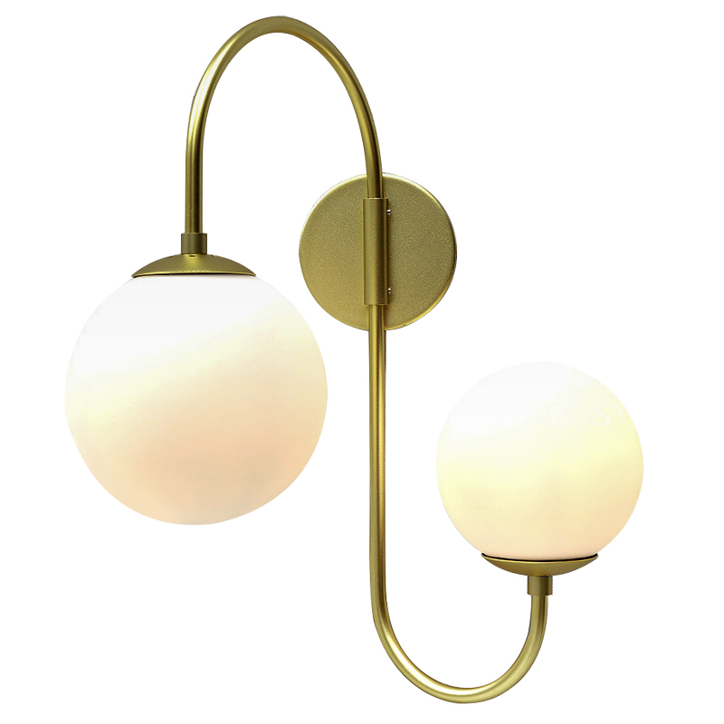 Бра Gooseneck Pelle Gold Wall Lamp Золотой Белый Бра Gooseneck Pelle Gold Wall Lamp Золотой Белый в Барнауле | Loft Concept