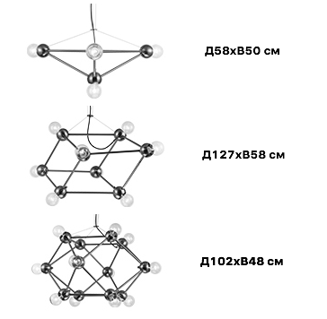 Люстра Molecule Gold Chandelier в Барнауле