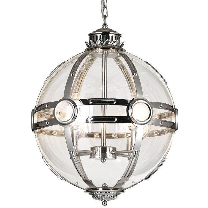 Люстра Eichholtz Lantern Hagerty Silver Прозрачное Стекло Хром Люстра Eichholtz Lantern Hagerty Silver Прозрачное Стекло Хром в Барнауле | Loft Concept