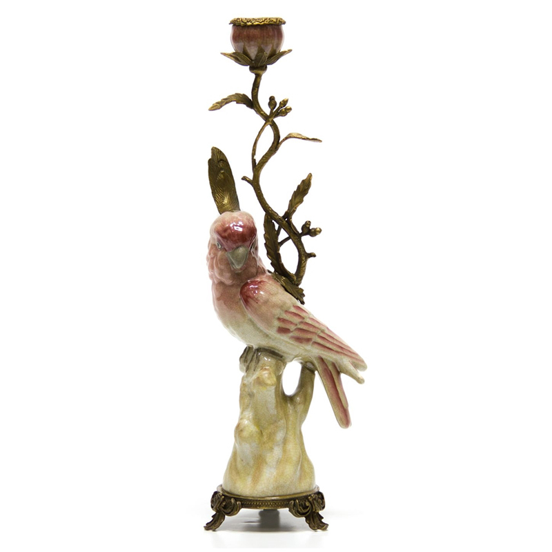 Подсвечник Pink Parrot Candlestick L or R Бронза Розовый (Rose) Подсвечник Pink Parrot Candlestick L or R Бронза Розовый (Rose) в Барнауле | Loft Concept