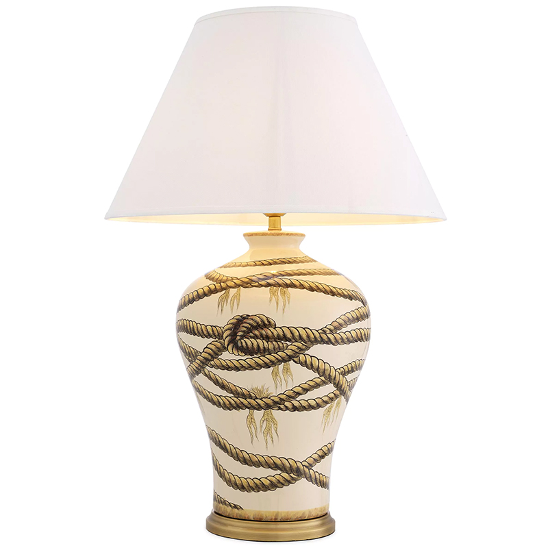 Настольная лампа Eichholtz Table Lamp Hernando Латунь Бежевый ivory ( слоновая кость ) в Барнауле | Loft Concept 