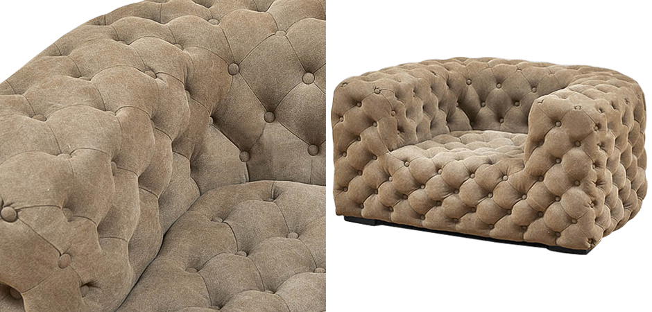 Кресло Soho Tufted Beige Armchair Кресло Soho Tufted Beige Armchair - Loft-Concept в Барнауле