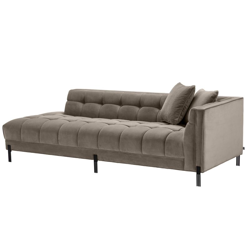 Кушетка Eichholtz Lounge Sofa Sienna Right greige Бежево-серый Темная бронза Кушетка Eichholtz Lounge Sofa Sienna Right greige Бежево-серый Темная бронза в Барнауле | Loft Concept