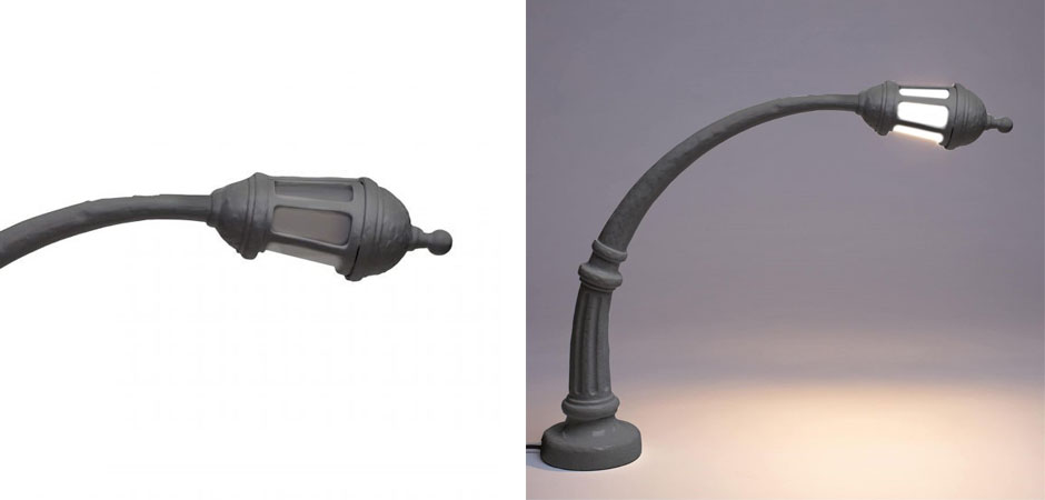 Настольная лампа Seletti Street Lamp Grey Настольная лампа Seletti Street Lamp Grey - Loft-Concept в Барнауле