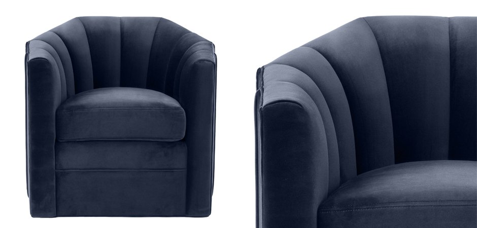 Кресло Eichholtz Chair Delancey Midnight Blue Кресло Eichholtz Chair Delancey Midnight Blue - Loft-Concept в Барнауле