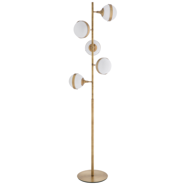 Торшер Peggy Guggen Brass FLOR LAMP Белый Латунь Торшер Peggy Guggen Brass FLOR LAMP Белый Латунь в Барнауле | Loft Concept