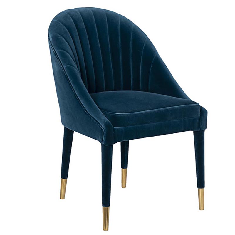 Стул Walton Chair blue velor Синий Золотой Стул Walton Chair blue velor Синий Золотой в Барнауле | Loft Concept