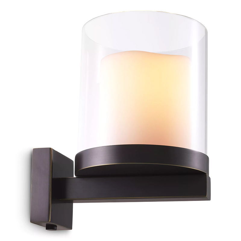 Бра Eichholtz Wall Lamp Donovan Bronze Черный Темная бронза Прозрачное Стекло Белый Бра Eichholtz Wall Lamp Donovan Bronze Черный Темная бронза Прозрачное Стекло Белый в Барнауле | Loft Concept