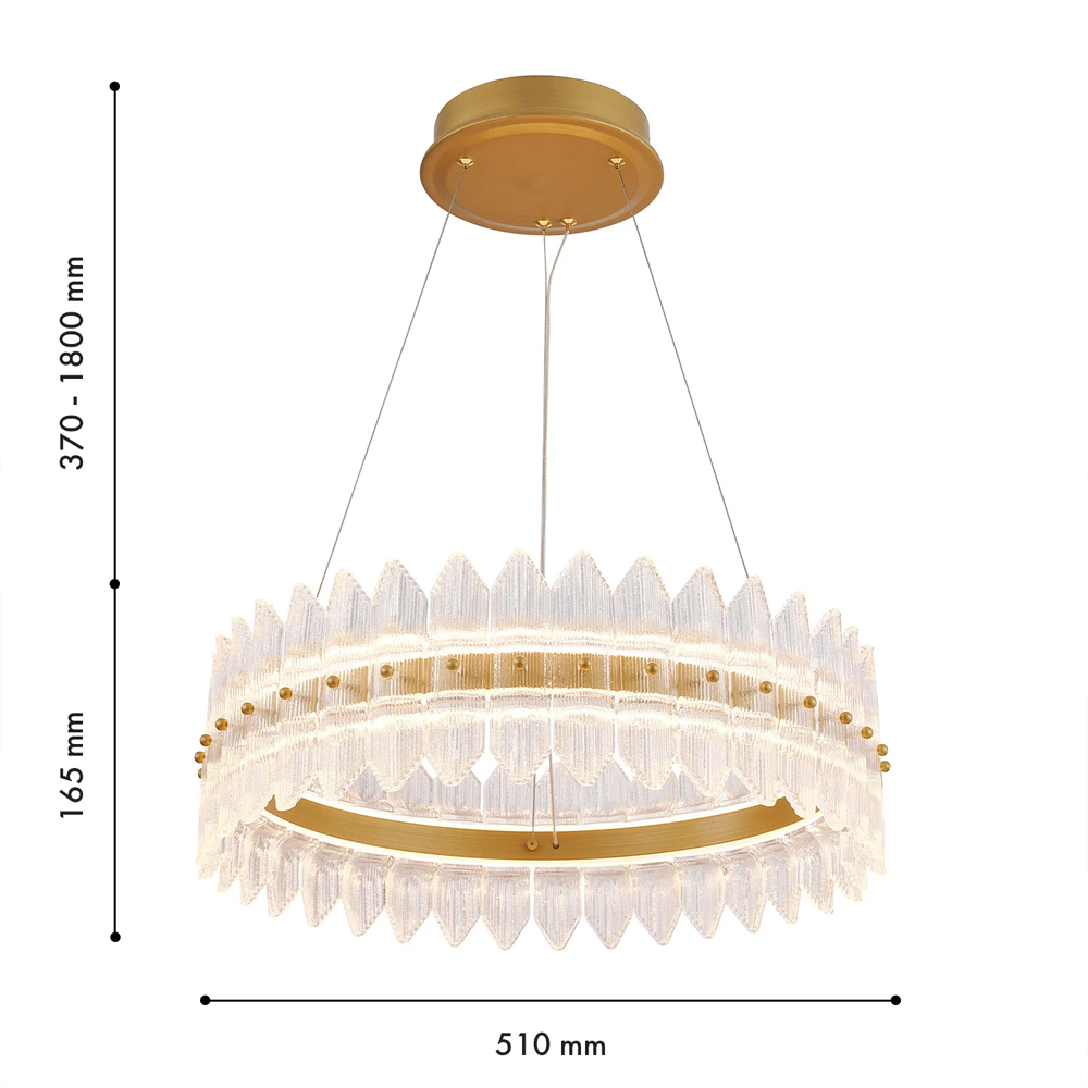 Люстра круглая с декоративными элементами в виде лепестков Round Light Flashing в Барнауле