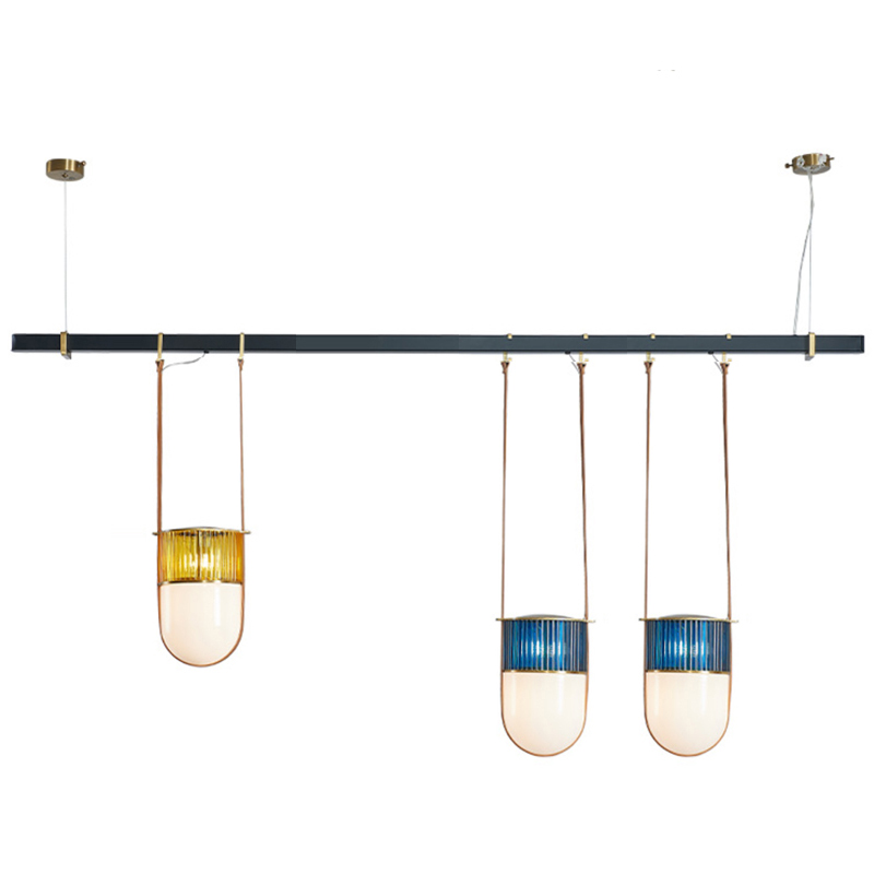 Dario Chandelier line Черный Синий Желтый Зеленый Dario Chandelier line Черный Синий Желтый Зеленый в Барнауле | Loft Concept