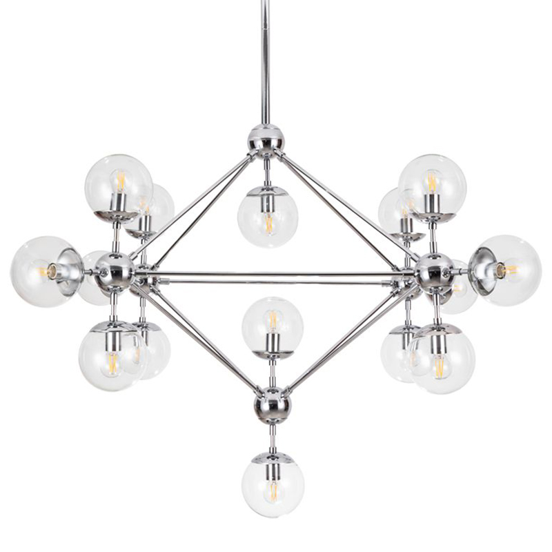 Люстра Modo Chandelier Chrome 15 Хром Прозрачный Люстра Modo Chandelier Chrome 15 Хром Прозрачный в Барнауле | Loft Concept