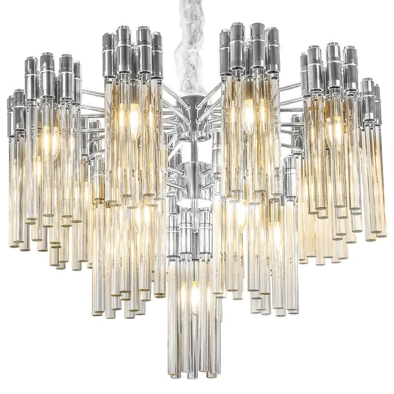 Люстра Contemporary Chandelier Crystal Silver Прозрачное Стекло Серебряный Люстра Contemporary Chandelier Crystal Silver Прозрачное Стекло Серебряный в Барнауле | Loft Concept