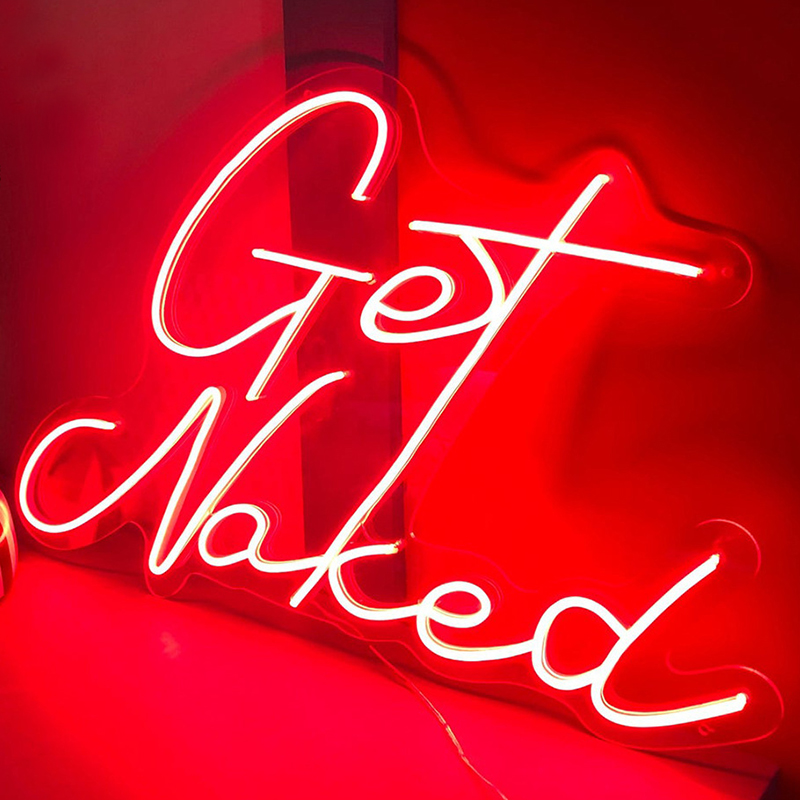 Неоновая настенная лампа Get Naked Neon Wall Lamp Красный Прозрачный Неоновая настенная лампа Get Naked Neon Wall Lamp Красный Прозрачный в Барнауле | Loft Concept