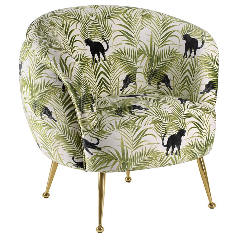 Кресло ARMCHAIR KELLIT Jungle Green Зеленый Глянцевое золото Кресло ARMCHAIR KELLIT Jungle Green Зеленый Глянцевое золото в Барнауле | Loft Concept