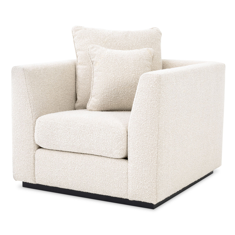 Кресло Eichholtz Chair Taylor Boucle cream Кремовый Черный Кресло Eichholtz Chair Taylor Boucle cream Кремовый Черный в Барнауле | Loft Concept