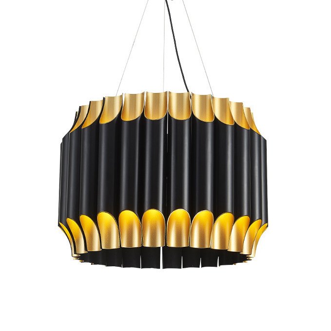 Люстра GALLIANO ROUND SUSPENSION LIGHT by DELIGHTFULL Black Золотой Черный Люстра GALLIANO ROUND SUSPENSION LIGHT by DELIGHTFULL Black Золотой Черный в Барнауле | Loft Concept