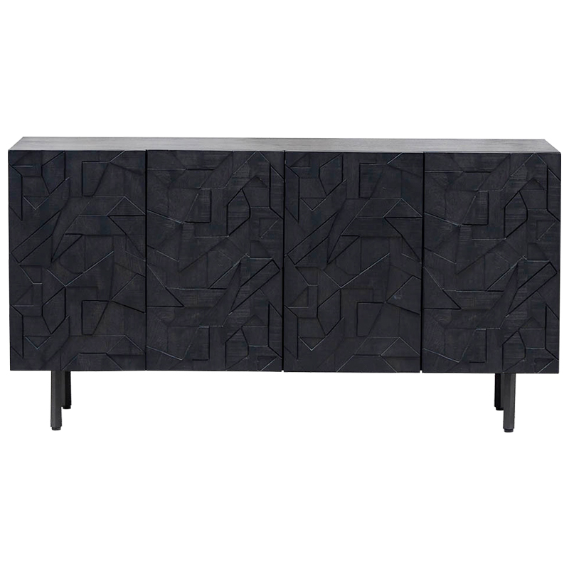 Комод Polygonal Ornament Chest of Drawers L Черный Комод Polygonal Ornament Chest of Drawers L Черный в Барнауле | Loft Concept