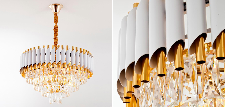 Круглая многоярусная люстра Empire Crystal Gold Круглая многоярусная люстра Empire Crystal Gold - Loft-Concept в Барнауле