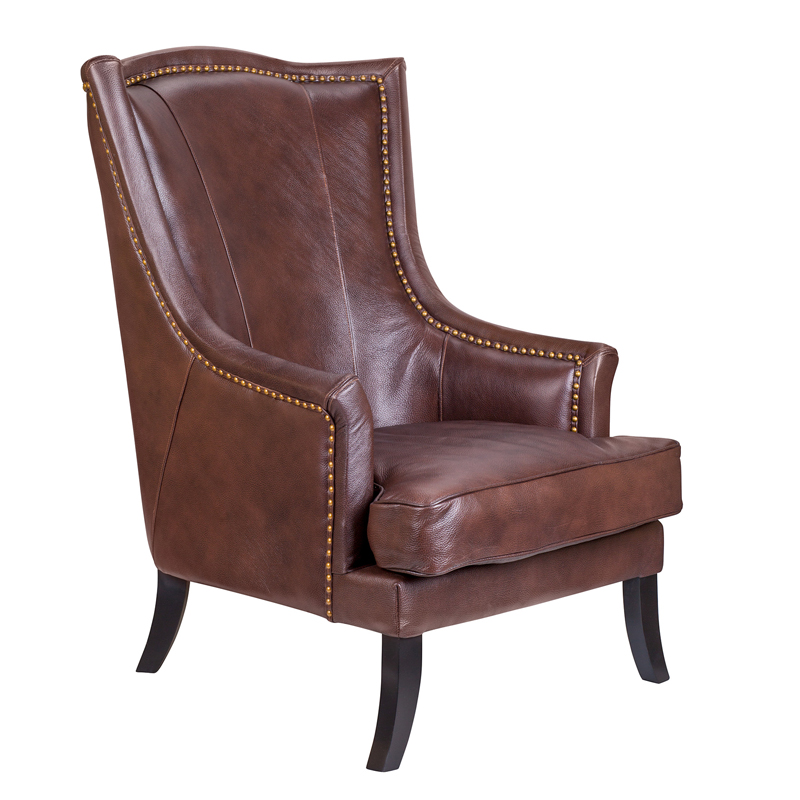 Кресло Gregoir Armchair light натуральная кожа Коричневый винтаж Кресло Gregoir Armchair light натуральная кожа Коричневый винтаж в Барнауле | Loft Concept