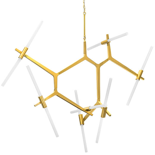 Люстра Agnes Chandelier Gold 14 Белый Золотой Люстра Agnes Chandelier Gold 14 Белый Золотой в Барнауле | Loft Concept