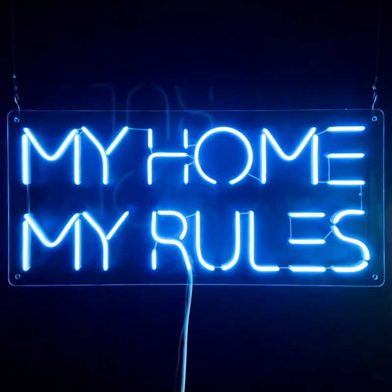 Неоновая настенная лампа My Home My Rules Neon Wall Lamp Синий Прозрачный Неоновая настенная лампа My Home My Rules Neon Wall Lamp Синий Прозрачный в Барнауле | Loft Concept