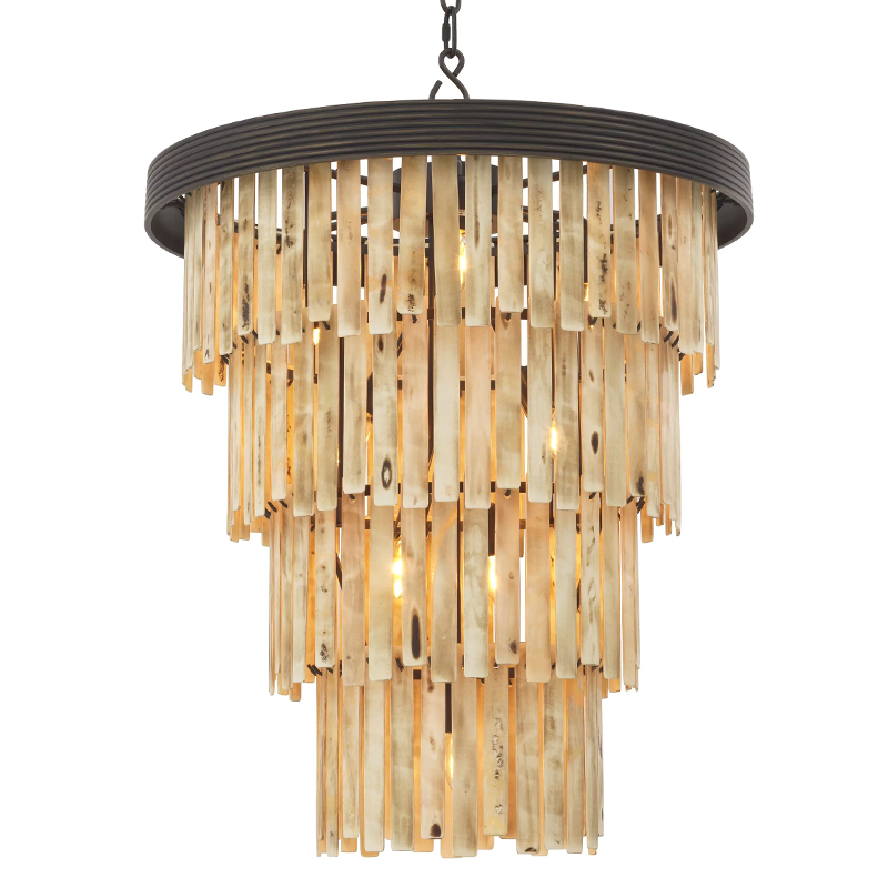 Люстра Eichholtz Chandelier Arizona L Темная бронза Бежевый Люстра Eichholtz Chandelier Arizona L Темная бронза Бежевый в Барнауле | Loft Concept