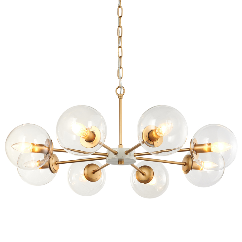 Люстра Monique Chandelier 78 Золотой Белый Прозрачный в Барнауле | Loft Concept 