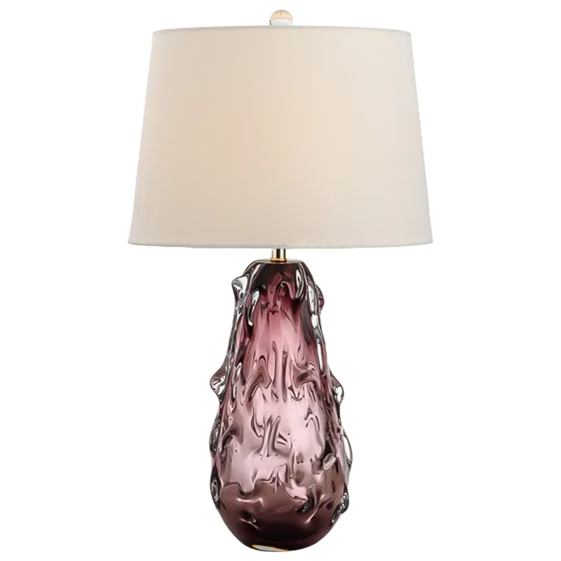 Настольная лампа с абажуром Bellamy Molten Glass Table Lamp Розовое стекло Розовый Белый Прозрачное Стекло Настольная лампа с абажуром Bellamy Molten Glass Table Lamp Розовое стекло Розовый Белый Прозрачное Стекло в Барнауле | Loft Concept