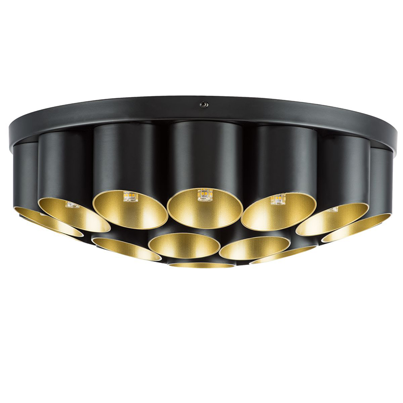Потолочный светильник Garbi Black Pipe Organ Ceiling Lamp 22 Черный Золотой в Барнауле | Loft Concept 