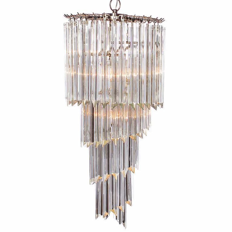 Люстра Odeon Chandelier Helix Clear 42 Хром Прозрачное Стекло Люстра Odeon Chandelier Helix Clear 42 Хром Прозрачное Стекло в Барнауле | Loft Concept