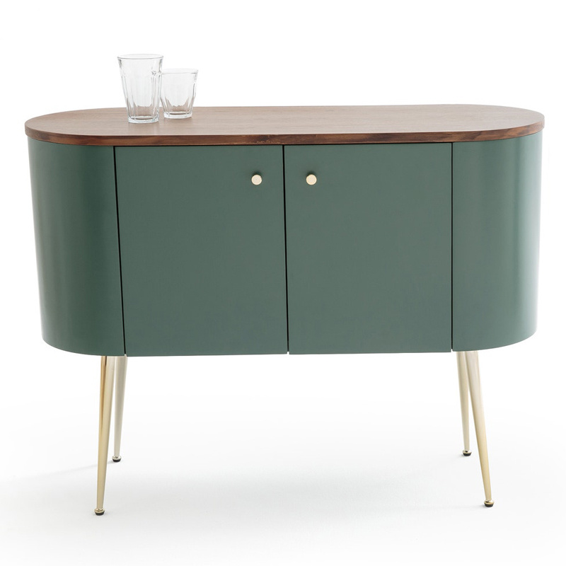 Комод округлой формы Torborg Chest of drawers Орех Изумрудный Золотой Комод округлой формы Torborg Chest of drawers Орех Изумрудный Золотой в Барнауле | Loft Concept