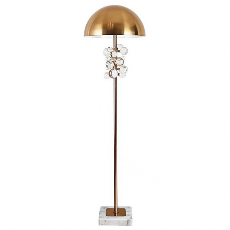 Торшер Globo Fllor Lamp Золотой Прозрачное Стекло Торшер Globo Fllor Lamp Золотой Прозрачное Стекло в Барнауле | Loft Concept