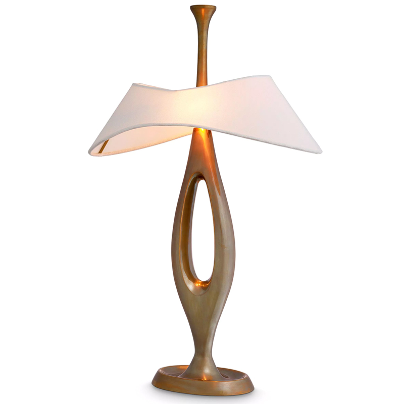 Настольная лампа Eichholtz Table Gianfranco Brass Золотой Белый Настольная лампа Eichholtz Table Gianfranco Brass Золотой Белый в Барнауле | Loft Concept