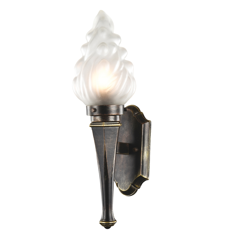 Уличный светильник Lamar Sconce Винтажный черный Белое матовое стекло Уличный светильник Lamar Sconce Винтажный черный Белое матовое стекло в Барнауле | Loft Concept