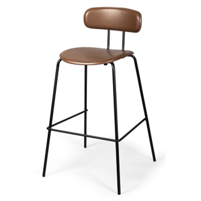 Барный стул Renis Brown Barstool Черный Коричневый Барный стул Renis Brown Barstool Черный Коричневый в Барнауле | Loft Concept