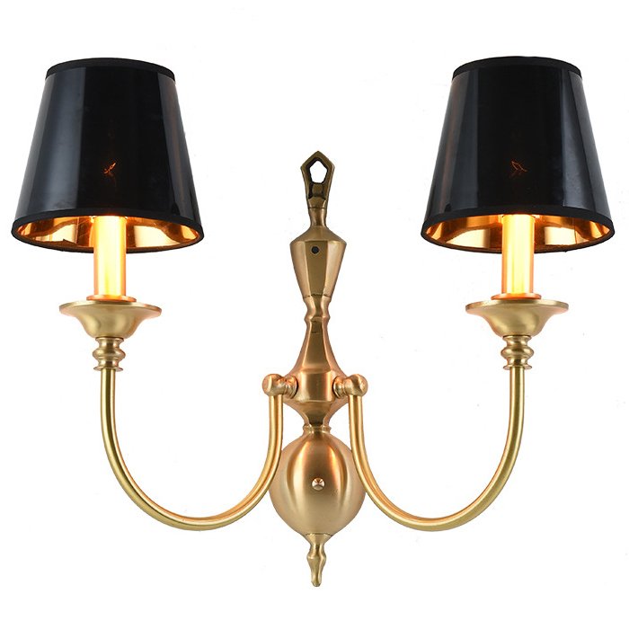 Бра Classic Monograms Double Черный Латунь Бра Classic Monograms Double Черный Латунь в Барнауле | Loft Concept