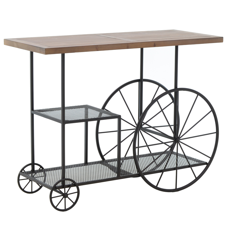Консоль Trolley Loft Console Черный Древесина Консоль Trolley Loft Console Черный Древесина в Барнауле | Loft Concept