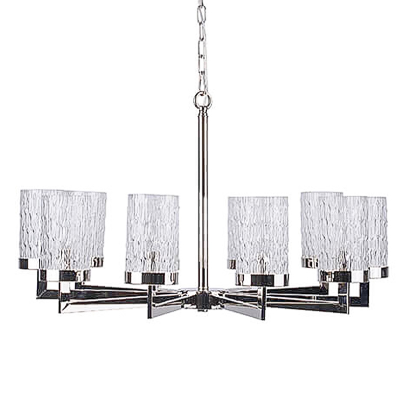 Люстра Estebe Glass Nickel Chandelier Никель Прозрачный Люстра Estebe Glass Nickel Chandelier Никель Прозрачный в Барнауле | Loft Concept